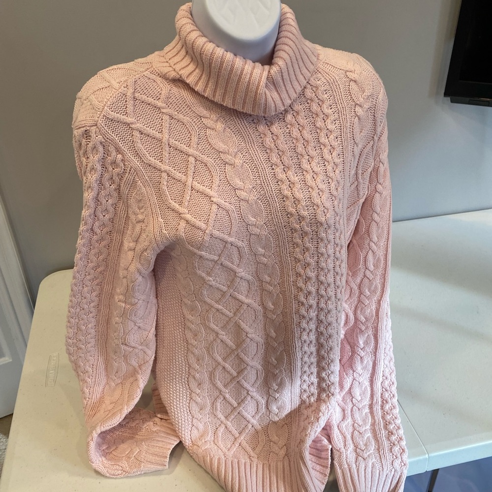 Blush pink lands end sweater